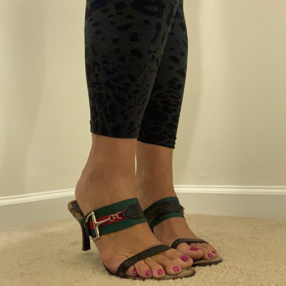 Used Gucci Kitten Heel Sandals